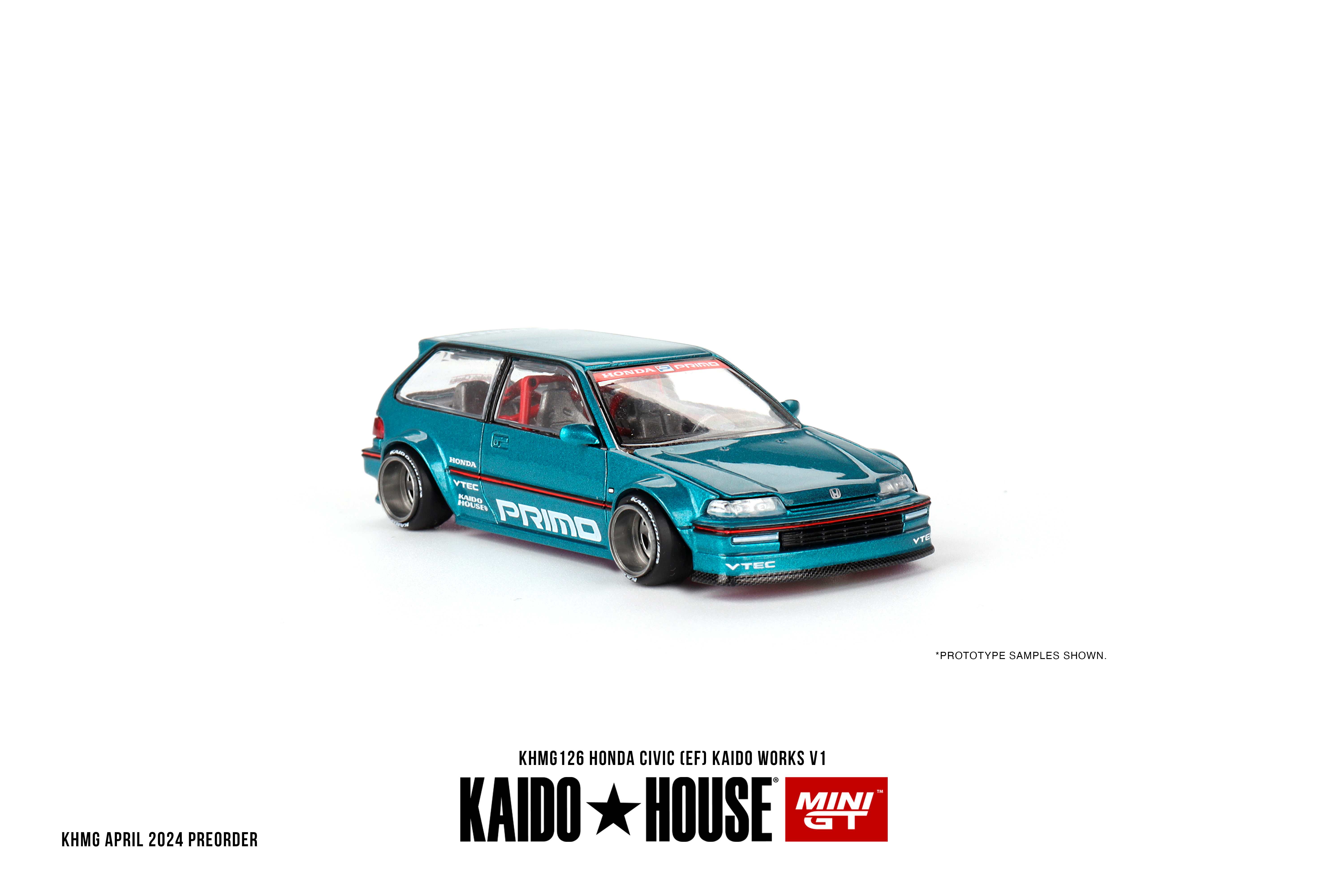 MiniGT x Kaido House - MGT00126 - Honda Civic (EF) Kaido Works V1