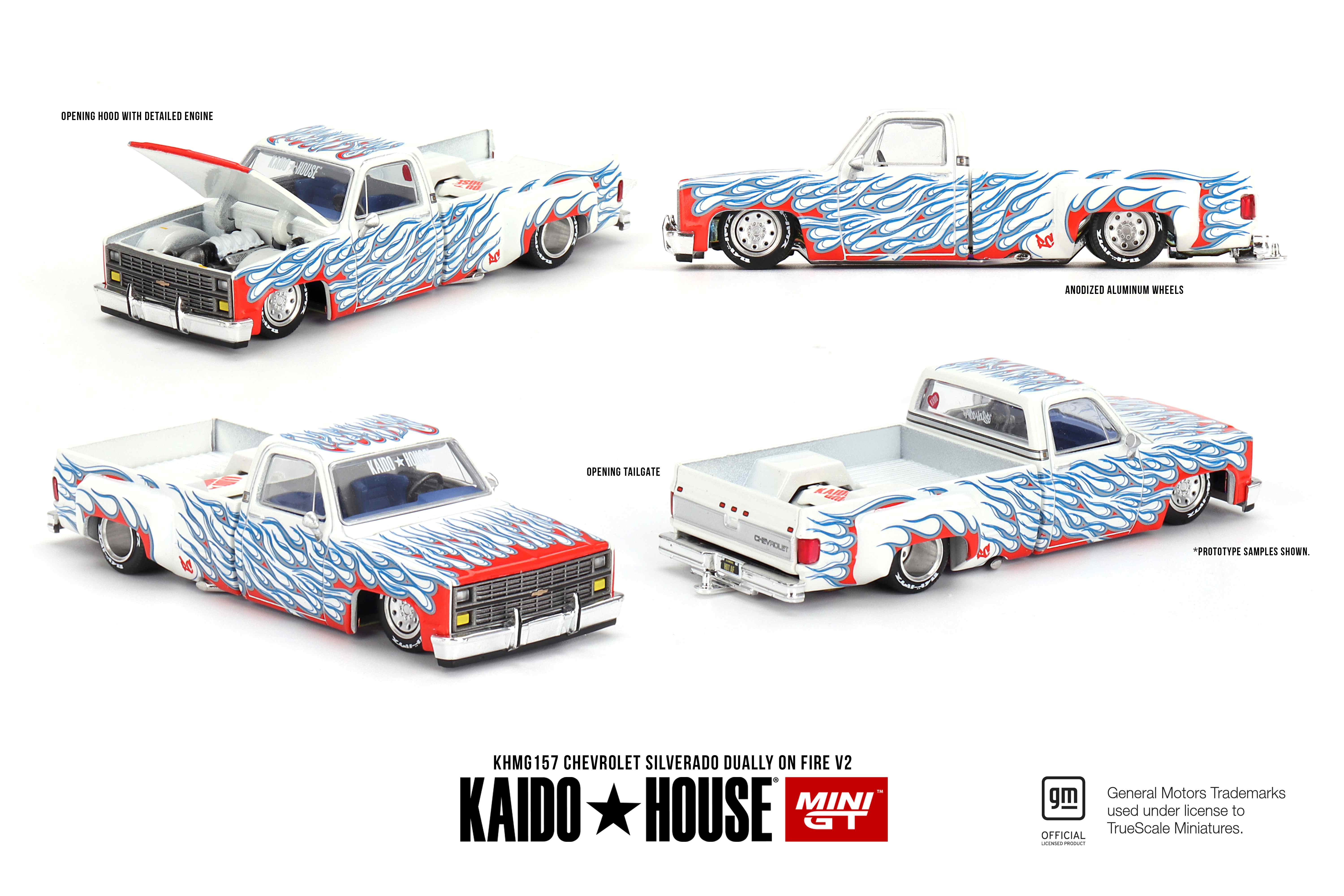 MiniGT X Kaido House - Chevrolet Silverado Dually on Fire V2