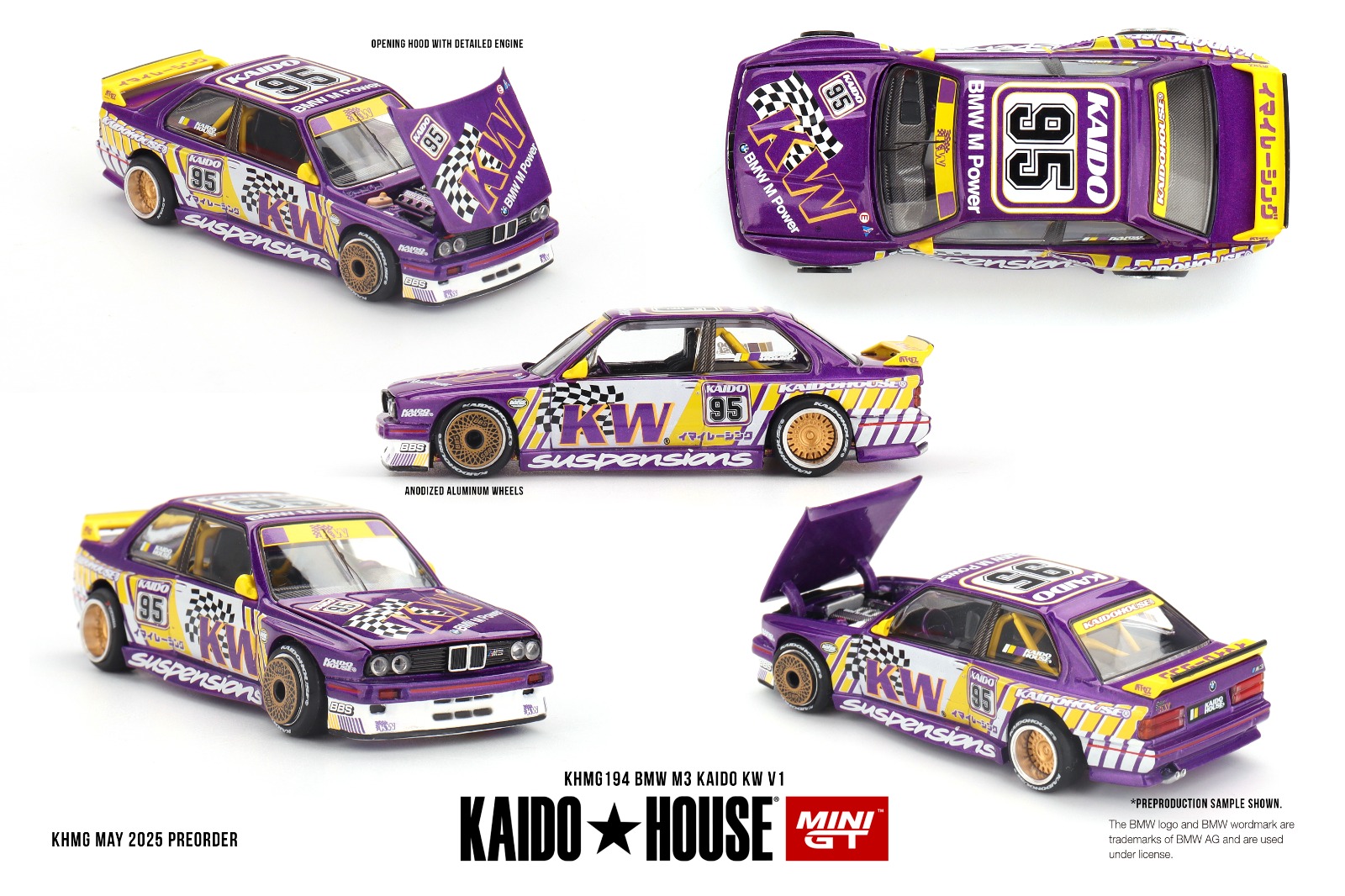 V1 KW KAIDO M3  ウ*ー様 KAIDO★HOUSE V1 Champ Touring Kaido M3 BMW 1:64 GT Mini x House Kaido Preorder] 街道ハウ ミニカー
